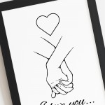 Gift For Husband Wife Boyfriend Girlfriend Love You Framed Print