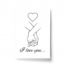 Gift For Husband Wife Boyfriend Girlfriend I Love You Print