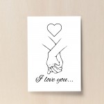 Gift For Husband Wife Boyfriend Girlfriend I Love You Print