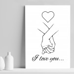 Gift For Husband Wife Boyfriend Girlfriend I Love You Print