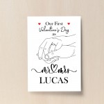 1st First Valentines Day Married Personalised Print Couple Gift