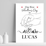 1st First Valentines Day Married Personalised Print Couple Gift