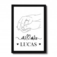 Personalised Couple Gift Mr And Mrs Gift Framed Print Wedding