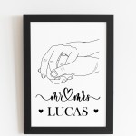 Personalised Couple Gift Mr And Mrs Gift Framed Print Wedding
