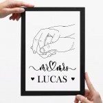 Personalised Couple Gift Mr And Mrs Gift Framed Print Wedding