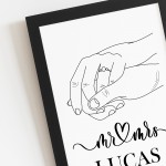 Personalised Couple Gift Mr And Mrs Gift Framed Print Wedding