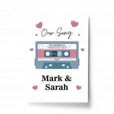 Gift For Wedding Anniversary PERSONALISED Our Song Valentines