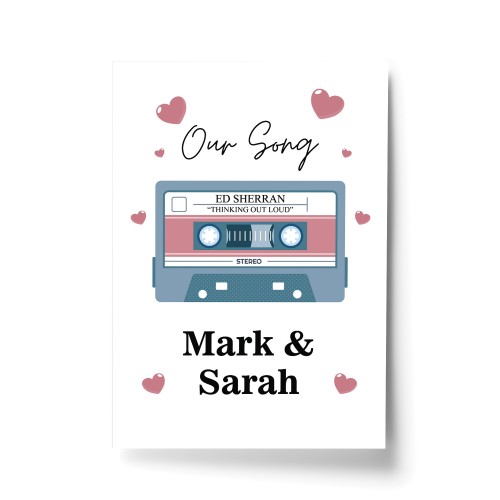 Gift For Wedding Anniversary PERSONALISED Our Song Valentines