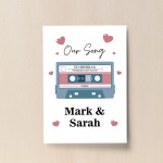 Gift For Wedding Anniversary PERSONALISED Our Song Valentines