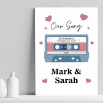 Gift For Wedding Anniversary PERSONALISED Our Song Valentines