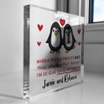 PERSONALISED Penguin Couple Gift for Her Him Valentines Day Gift