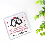 PERSONALISED Penguin Couple Gift for Her Him Valentines Day Gift