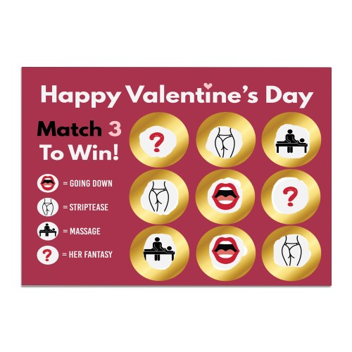 Funny Valentines Card Gift For Him Her Naughty Scratch Card
