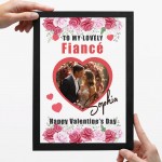 Valentines Day Gift For Fiance Personalised Framed Print