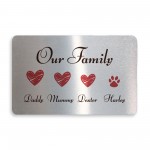 Personalised Family Gift Metal Wallet Card Gift For Him Her