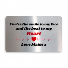 Couple Gifts For Him Her Personalised Metal Card Anniversary