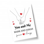 Valentines Gifts For Him Her Boyfriend Girlfriend Hands Print