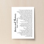 Wedding Anniversary Gifts Personalised Wedding Song Print Gift