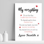 Personalised Valentines Anniversary Gift For Him Her Wife Gifts