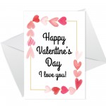 Happy Valentines Day Card For Him Her I Love You Card Boyfriend 