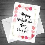 Happy Valentines Day Card For Him Her I Love You Card Boyfriend 