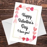 Happy Valentines Day Card For Him Her I Love You Card Boyfriend 