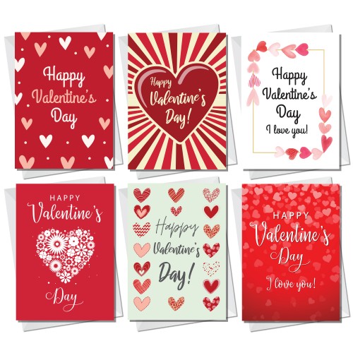 Valentines Day Cards Pack Of 6 Valentines Cards For Boyfriend