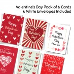 Valentines Day Cards Pack Of 6 Valentines Cards For Boyfriend
