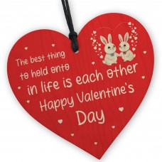 Happy Valentines Day Wooden Heart Gift For Couples Gifts For Him