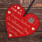 Valentines Day Gift Him Her Wood Heart Soulmate Gift Boyfriend