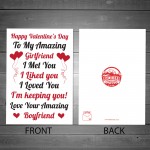 Girlfriend Valentines Day Card From Boyfriend Greetings Card