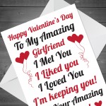 Girlfriend Valentines Day Card From Boyfriend Greetings Card