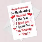Anniversary Card For Husband Anniversary Cards For Him Thank You
