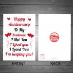 Anniversary Card For Husband Wife Girlfriend Boyfriend Soulmate