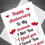 Anniversary Card For Husband Wife Girlfriend Boyfriend Soulmate