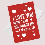 Funny Valentines Day Card Joke Romantic Card For Boyfriend