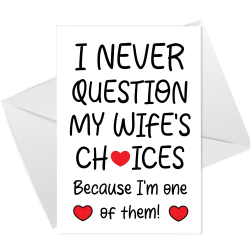 Funny Valentines Day Anniversary Card For Him Her Husband Wife