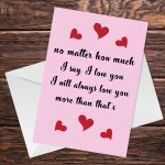 ROMANTIC ANNIVERSARY CARD For Boyfriend Girlfriend Husband Wife