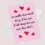 ROMANTIC ANNIVERSARY CARD For Boyfriend Girlfriend Husband Wife