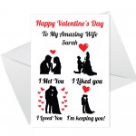 Personalised Valentines Day Card For Her Card For Wife