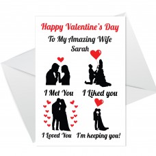 Personalised Valentines Day Card For Her Card For Wife
