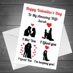Personalised Valentines Day Card For Her Card For Wife
