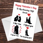 Personalised Valentines Day Card For Her Card For Wife