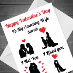 Personalised Valentines Day Card For Her Card For Wife