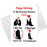 Birthday Card For Husband Personalised Birthday Card For Husband