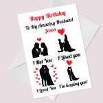 Birthday Card For Husband Personalised Birthday Card For Husband
