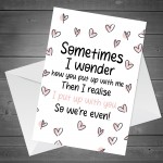 Funny Joke Valentines Day Cards For Him Her Card For Wife