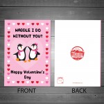 Funny Valentines Day Card Perfect For Wife Girlfriend Penguin