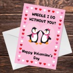 Funny Valentines Day Card Perfect For Wife Girlfriend Penguin