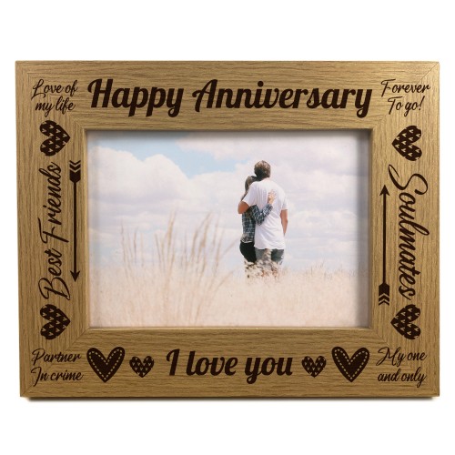 Happy Anniversary 7x5 Frame Couple Gifts For Anniversary 